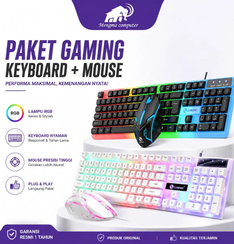 Kombo Keyboard Mekanikal dan Mouse Gaming